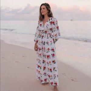 Gal Meets Glam White Floral Long Sleeve Dress